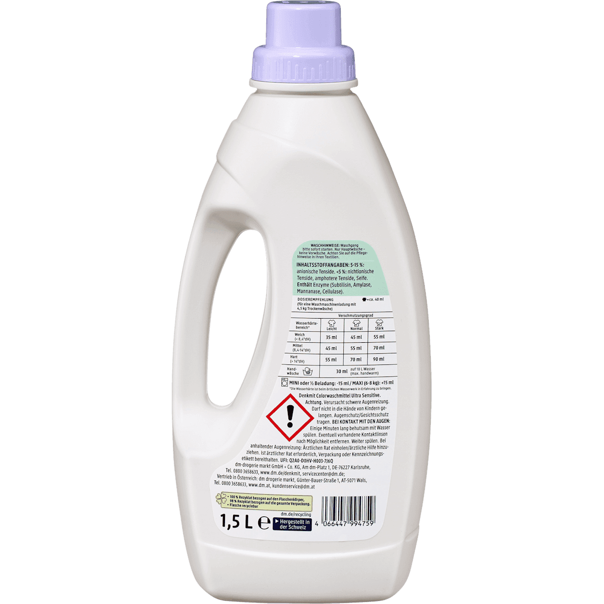 Denkmit colour detergent Ultra Sensitive, 27 lavages (Denkmit Colorwaschmittel Ultra Sensitive, 27 Wl) — authentic German product in Morocco