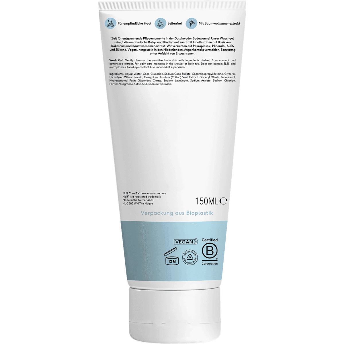 NAIF Bébé & Enfant Gel douche, 150 ml (NAIF Baby & Kind Duschgel, 150 ml) — منتج ألماني أصلي في المغرب