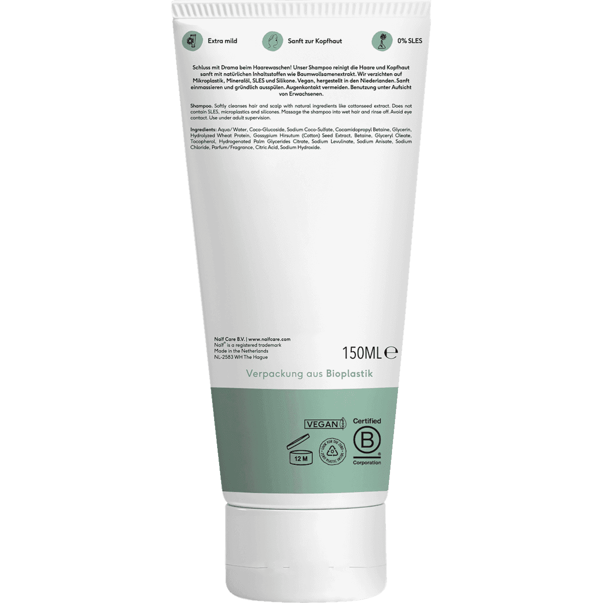 NAIF Baby & Kids Shampoo, 150 ml (NAIF Baby & Kind Shampoo, 150 ml) — authentic German product in Morocco