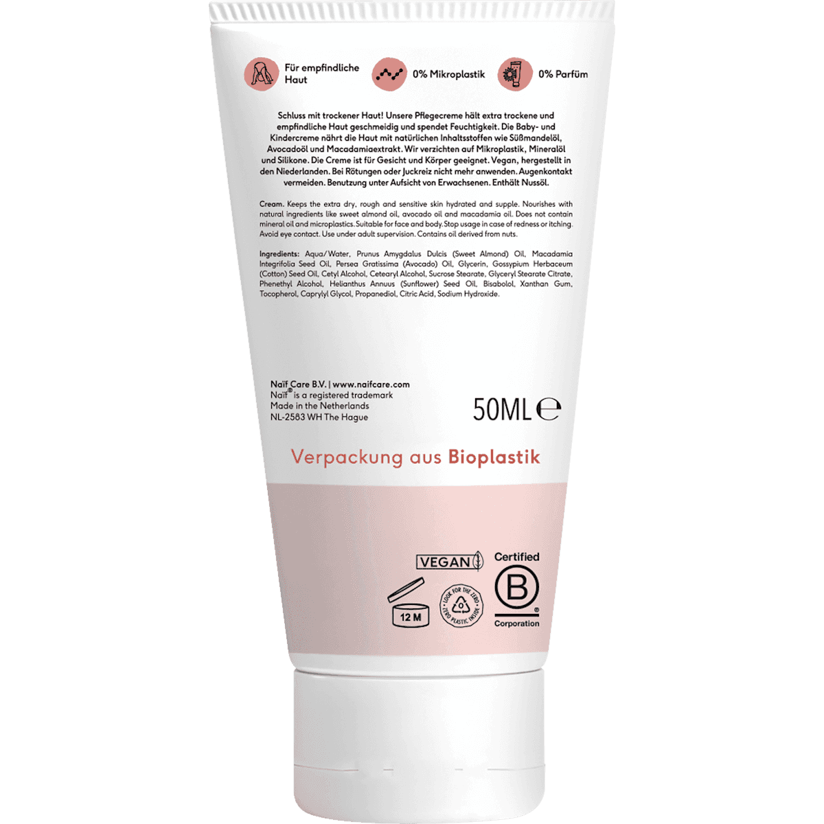 NAIF Baby & Kids cream care, 50 ml (NAIF Baby & Kind Pflegecreme, 50 ml) — authentic German product in Morocco