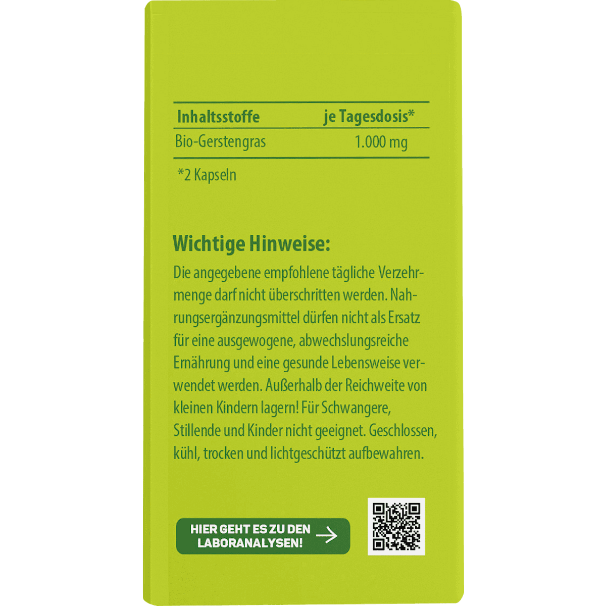 Lebepur Herbe d'orge gélules 60 pièces, 37 g (Lebepur Gerstengras Kapseln 60 St, 37 g) — produit allemand authentique au Maroc