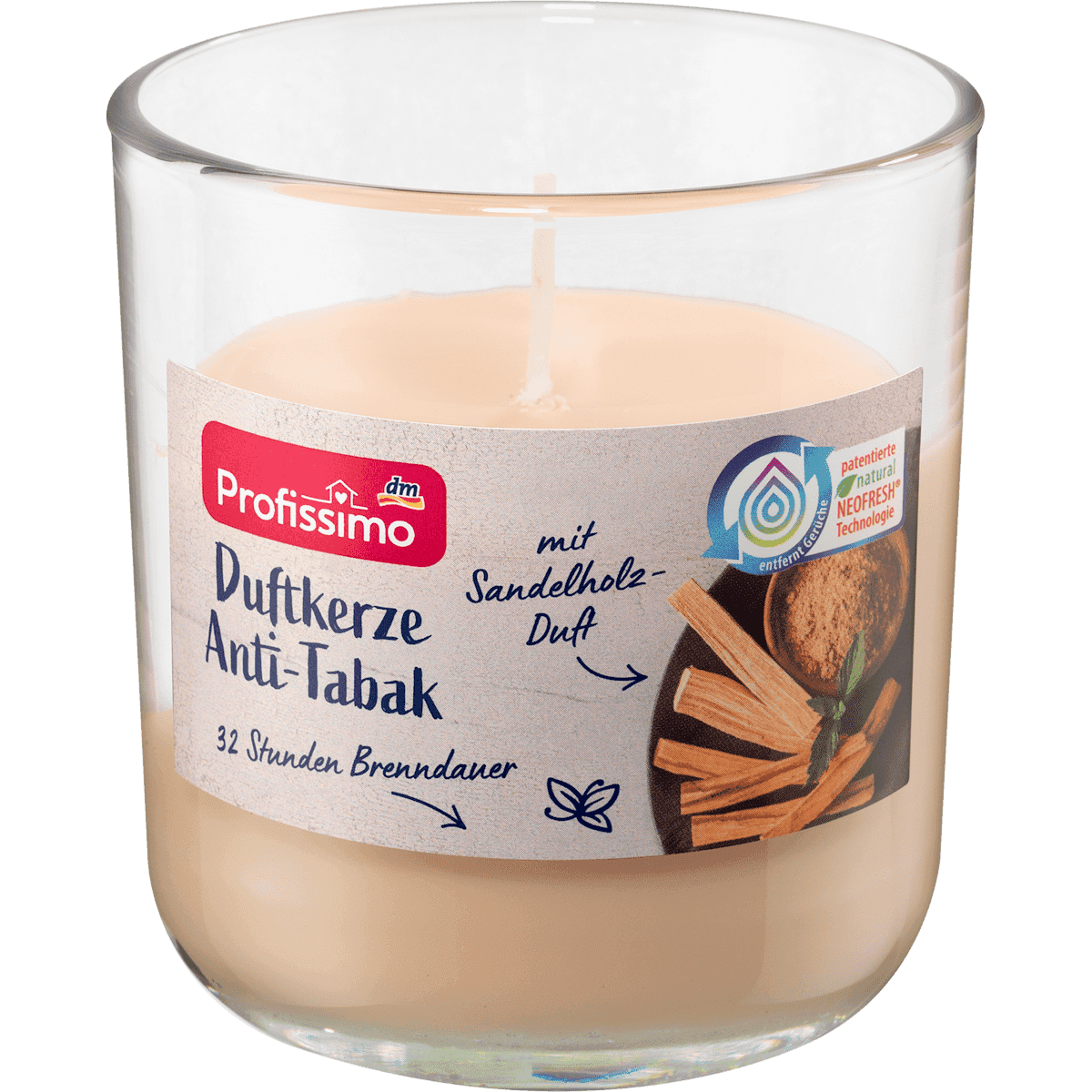 Profissimo Bougie scented im Glas Anti Tabak, 1 pc — authentic German product in Morocco