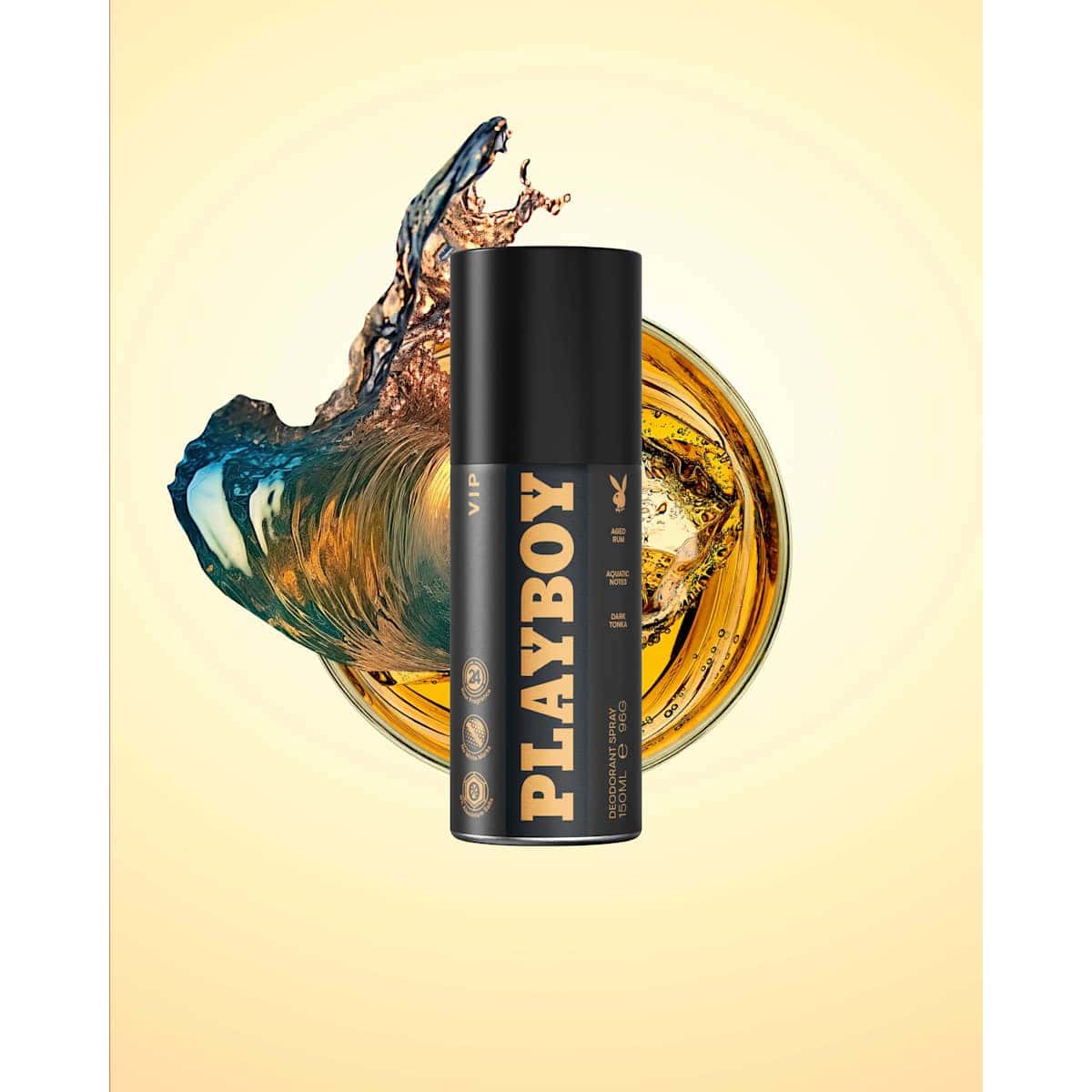 PLAYBOY Deodorant spray Men VIP, 150 ml (PLAYBOY Deospray Men VIP, 150 ml) — authentic German product in Morocco
