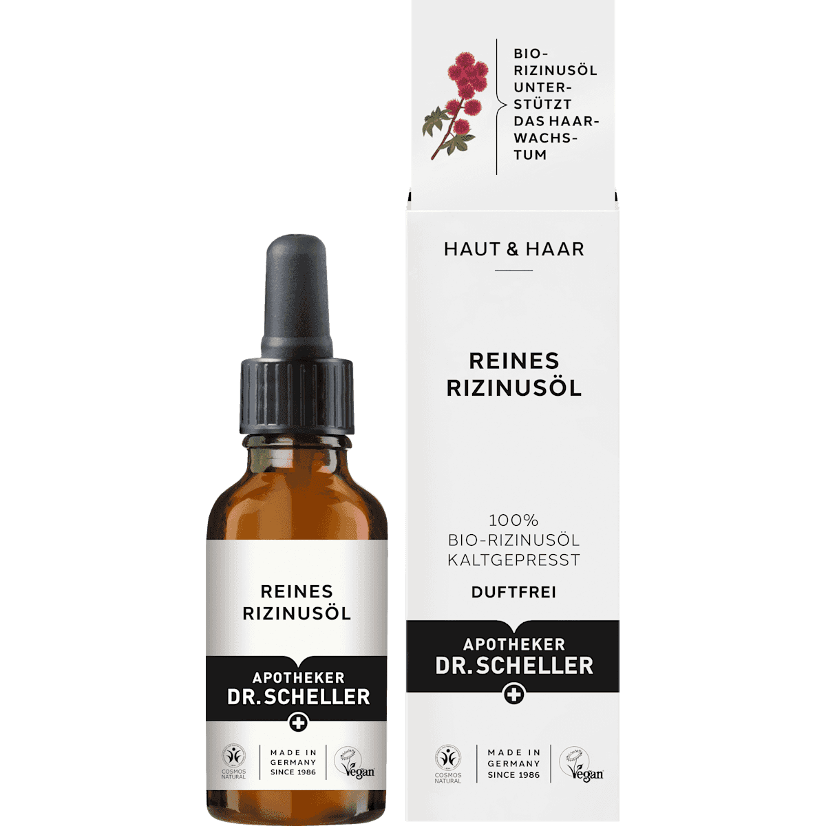 Dr. Scheller Huile de ricin pure, 30 ml — produit allemand authentique au Maroc