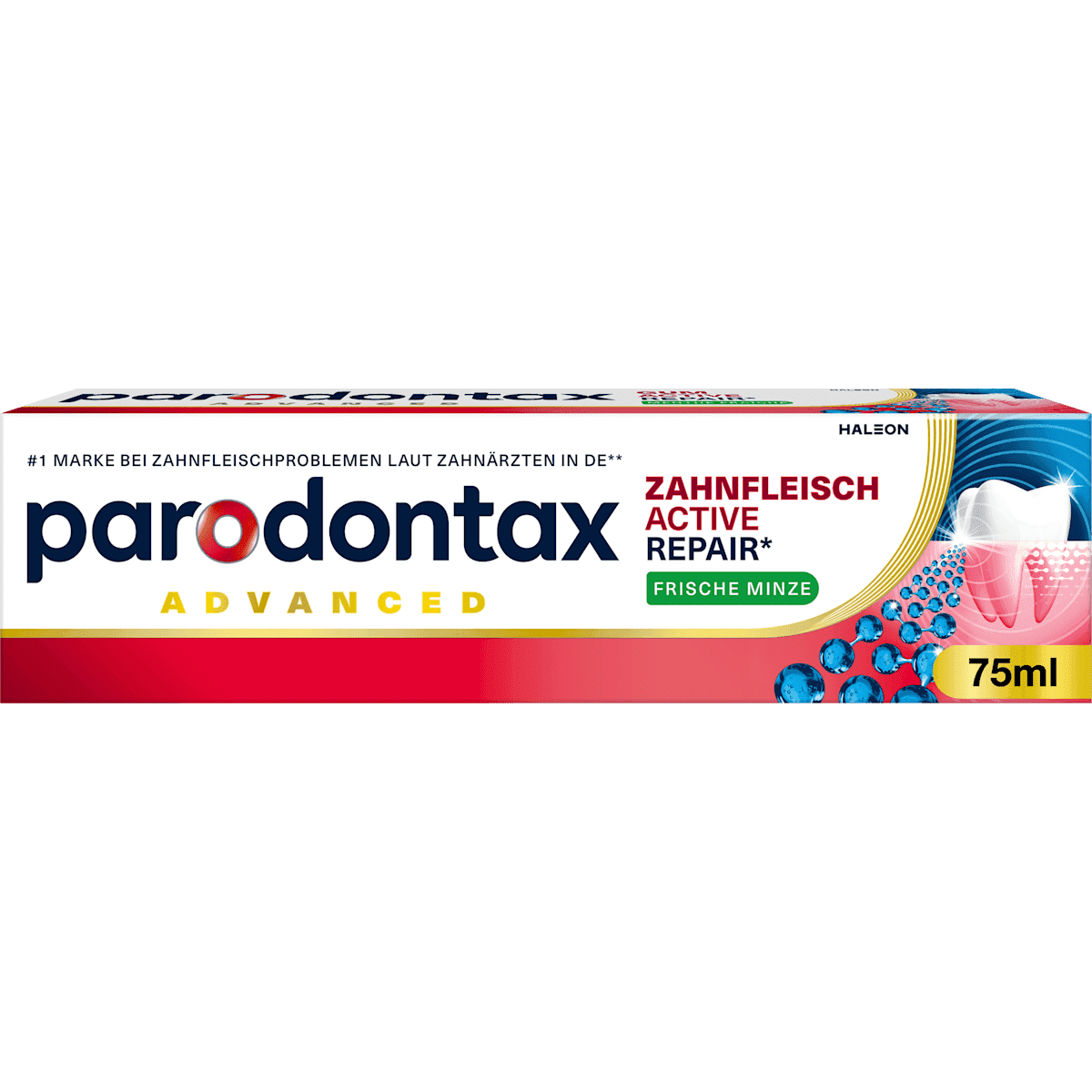 Parodontax Dentifrice Gencives Active Repair, 75 ml (Parodontax Zahnpasta Zahnfleisch Active Repair, 75 ml) — produit allemand authentique au Maroc