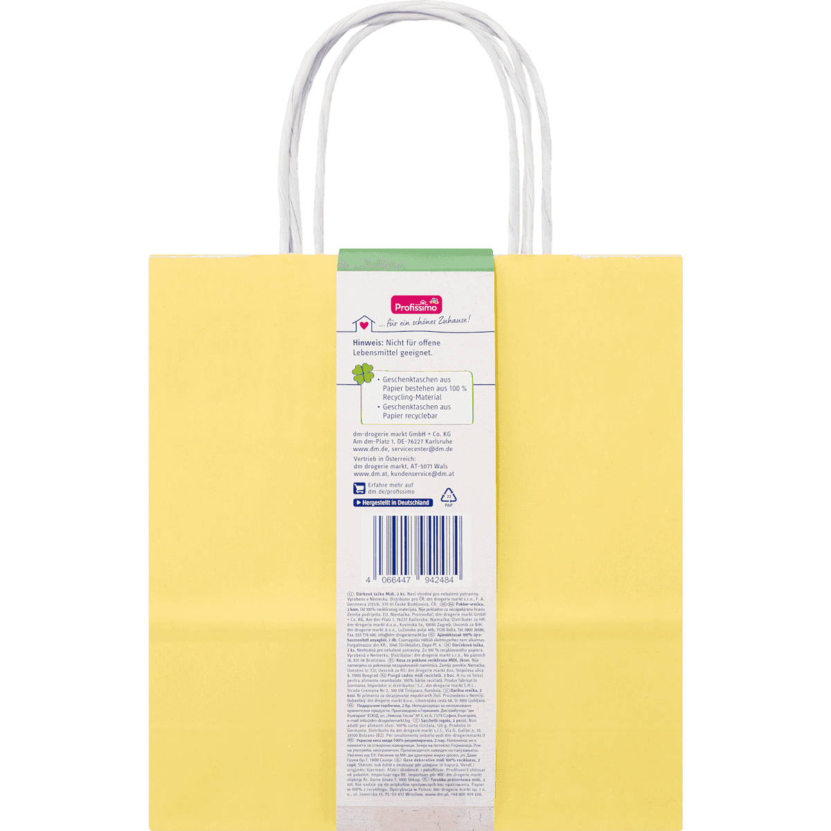 Profissimo Sacs cadeaux Midi Recycling, 2 pièces (Profissimo Geschenktaschen Midi Recycling, 2 St) — produit allemand authentique au Maroc