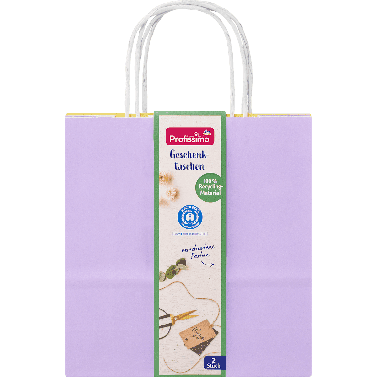 Profissimo Sacs cadeaux Midi Recycling, 2 pièces (Profissimo Geschenktaschen Midi Recycling, 2 St) — produit allemand authentique au Maroc