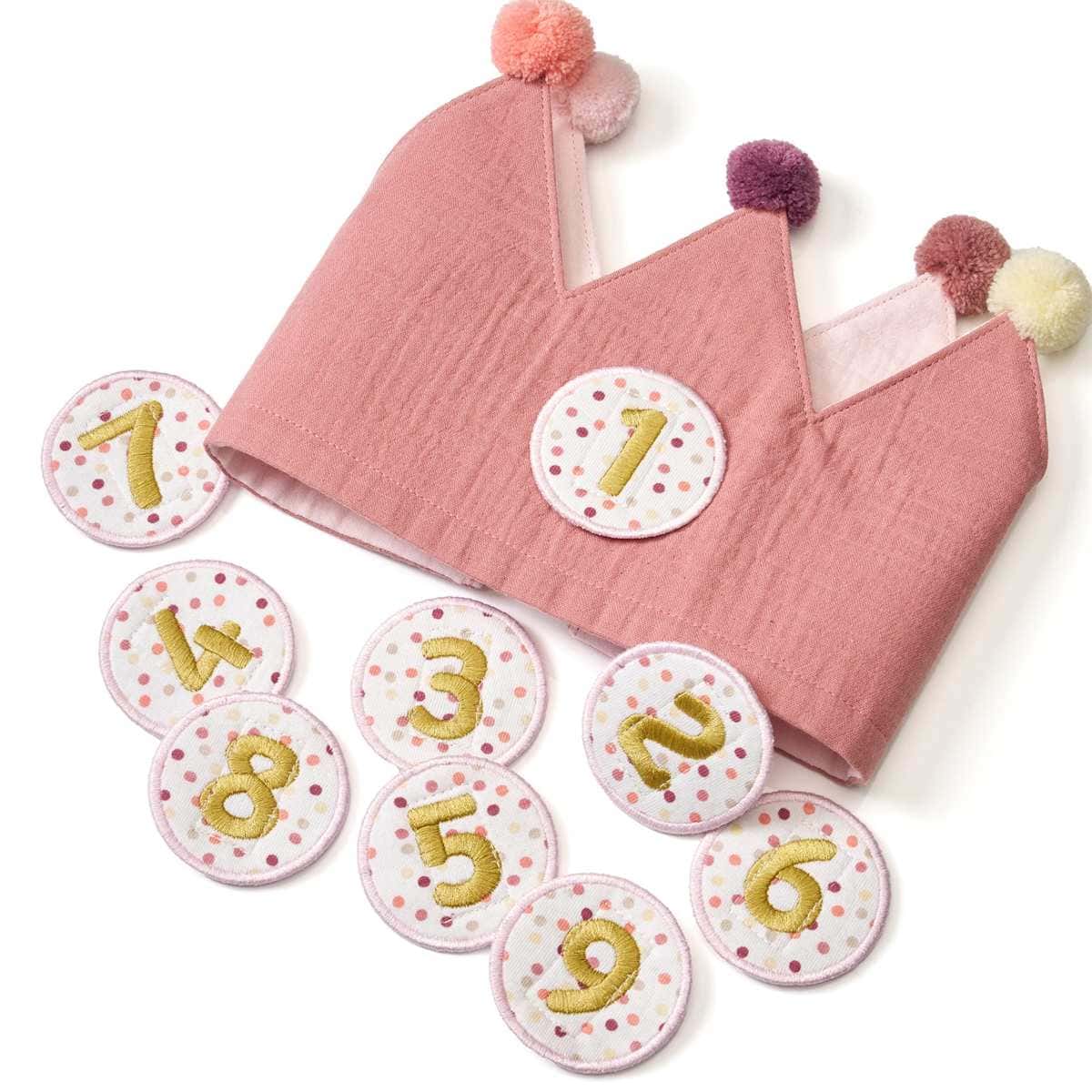 ALANA Enfant Geburtstagskrone en Musselin, rose, 1 pièce (ALANA Kinder Geburtstagskrone aus Musselin, rosa, 1 St) — produit allemand authentique au Maroc