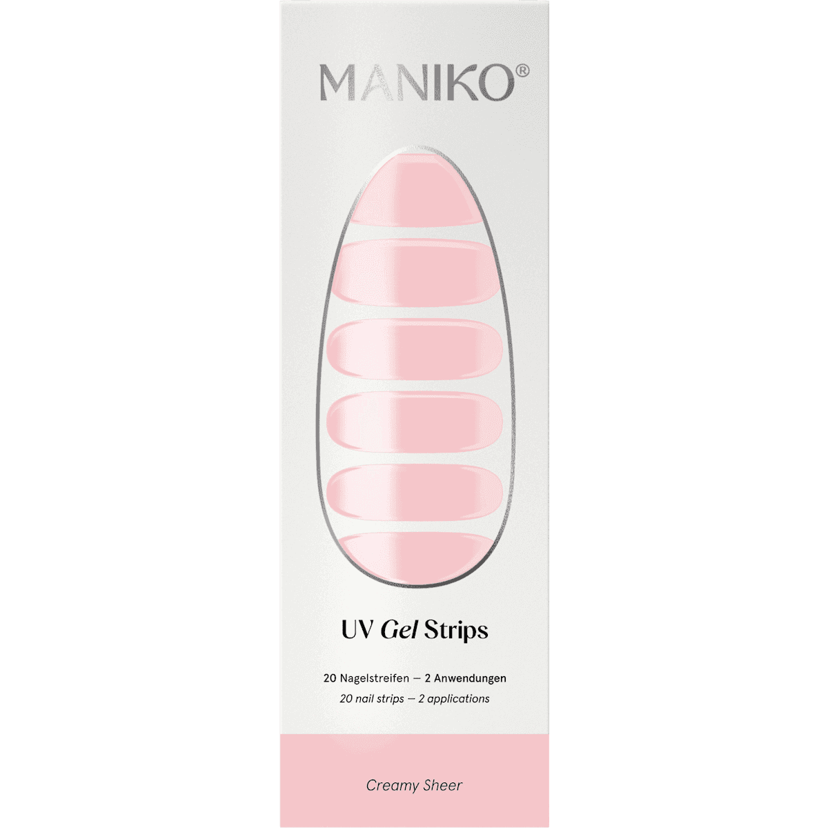 Maniko UV Gel Stickers ongles Creamy Sheer, 20 pièces — produit allemand authentique au Maroc