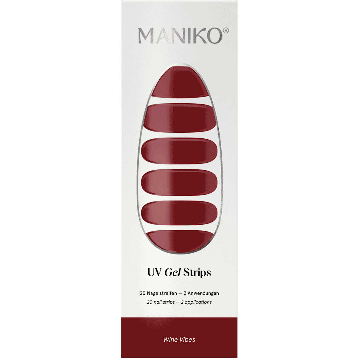 Maniko UV Gel Stickers ongles Wine Vibes, 20 pièces — produit allemand authentique au Maroc