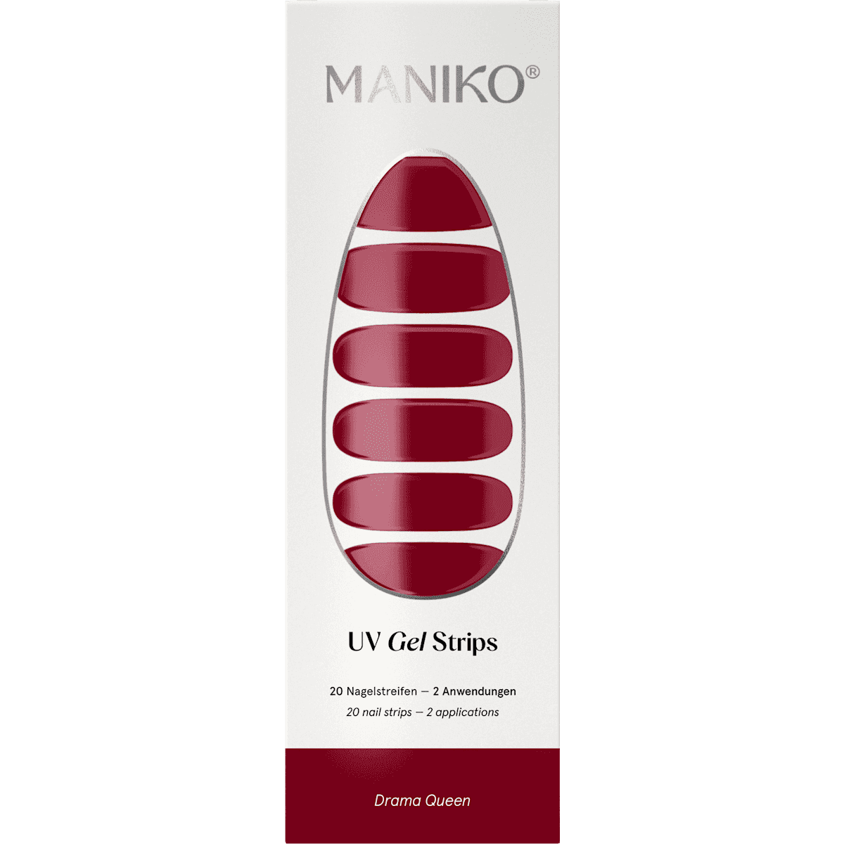 Maniko UV Gel Stickers ongles Drama Queen, 20 pièces — produit allemand authentique au Maroc