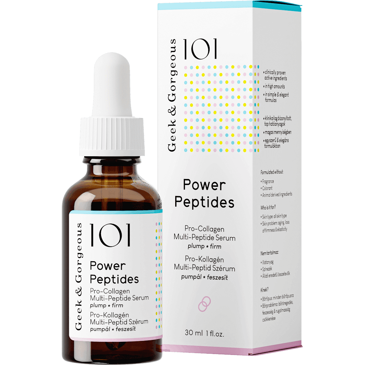 Geek&Gorgeous Sérum visage 101 Power Peptides, 30 ml — منتج ألماني أصلي في المغرب