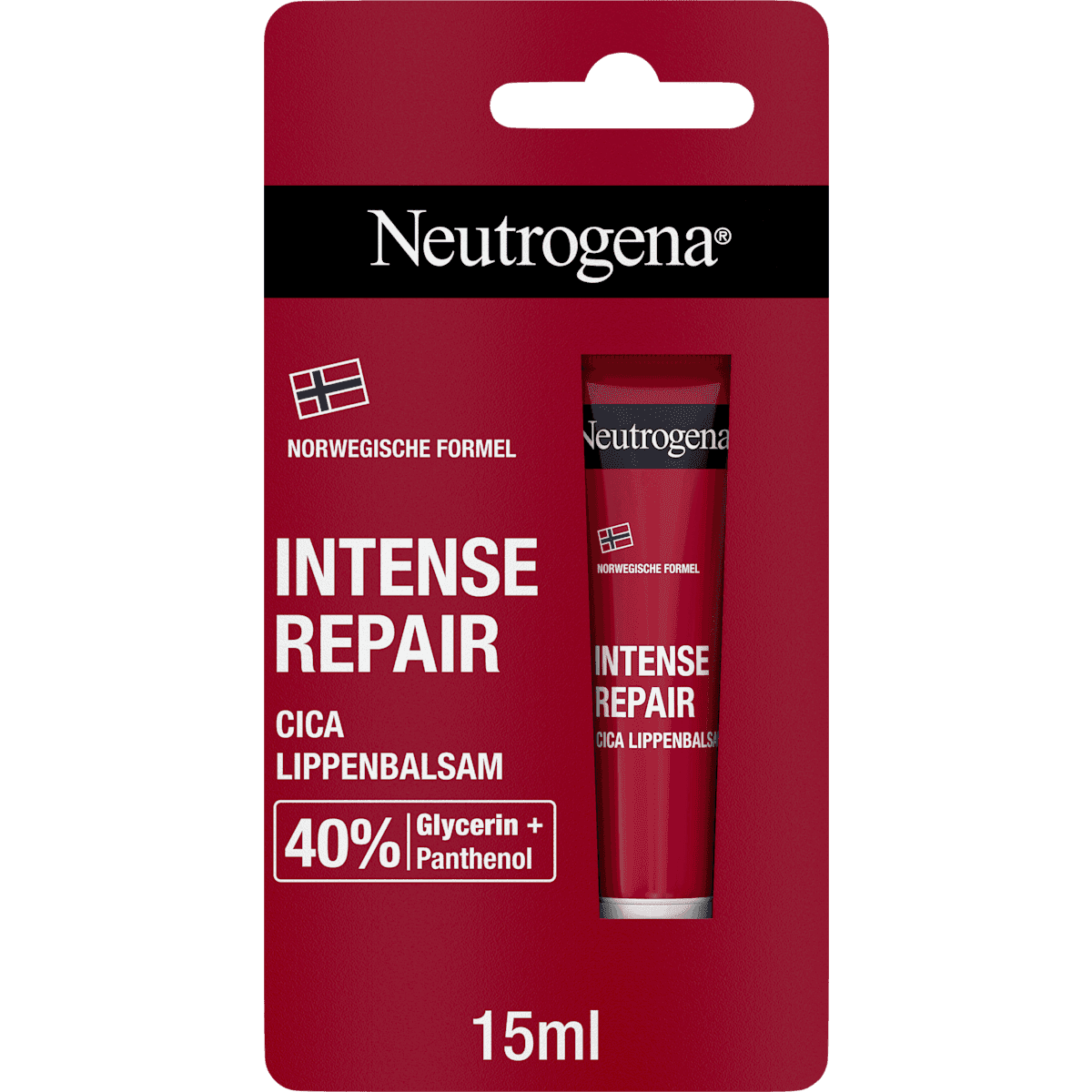 Neutrogena Baume à lèvres Intense Repair, 15 ml — produit allemand authentique au Maroc