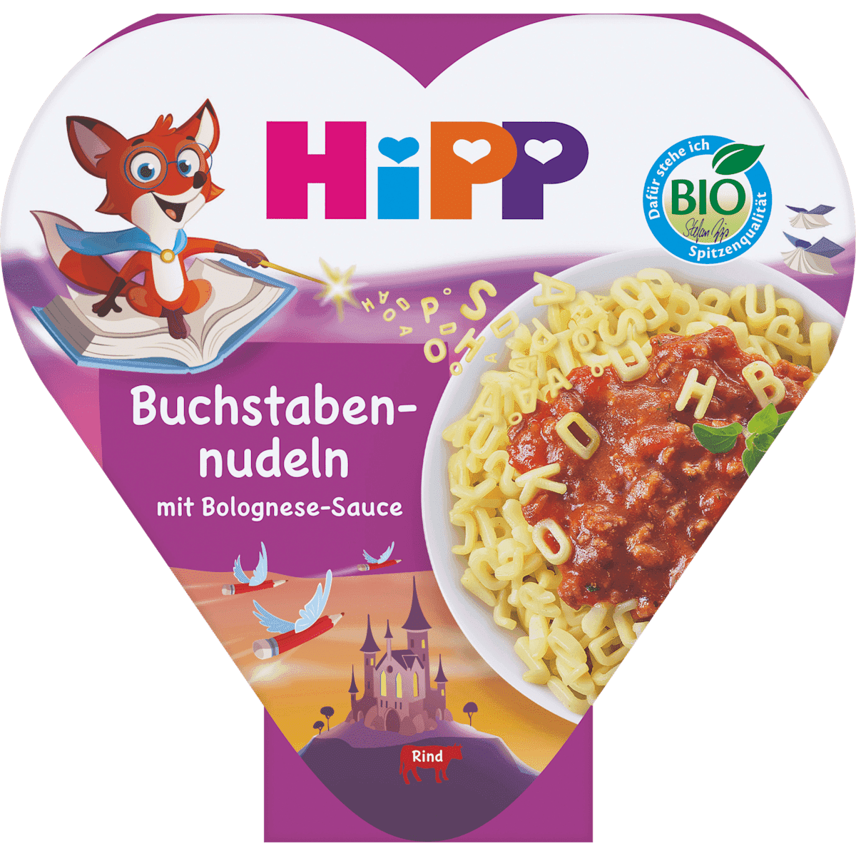 HiPP Kinderteller Buchstabennudeln avec Bolognese-Sauce dès 1 an, 250 g — منتج ألماني أصلي في المغرب