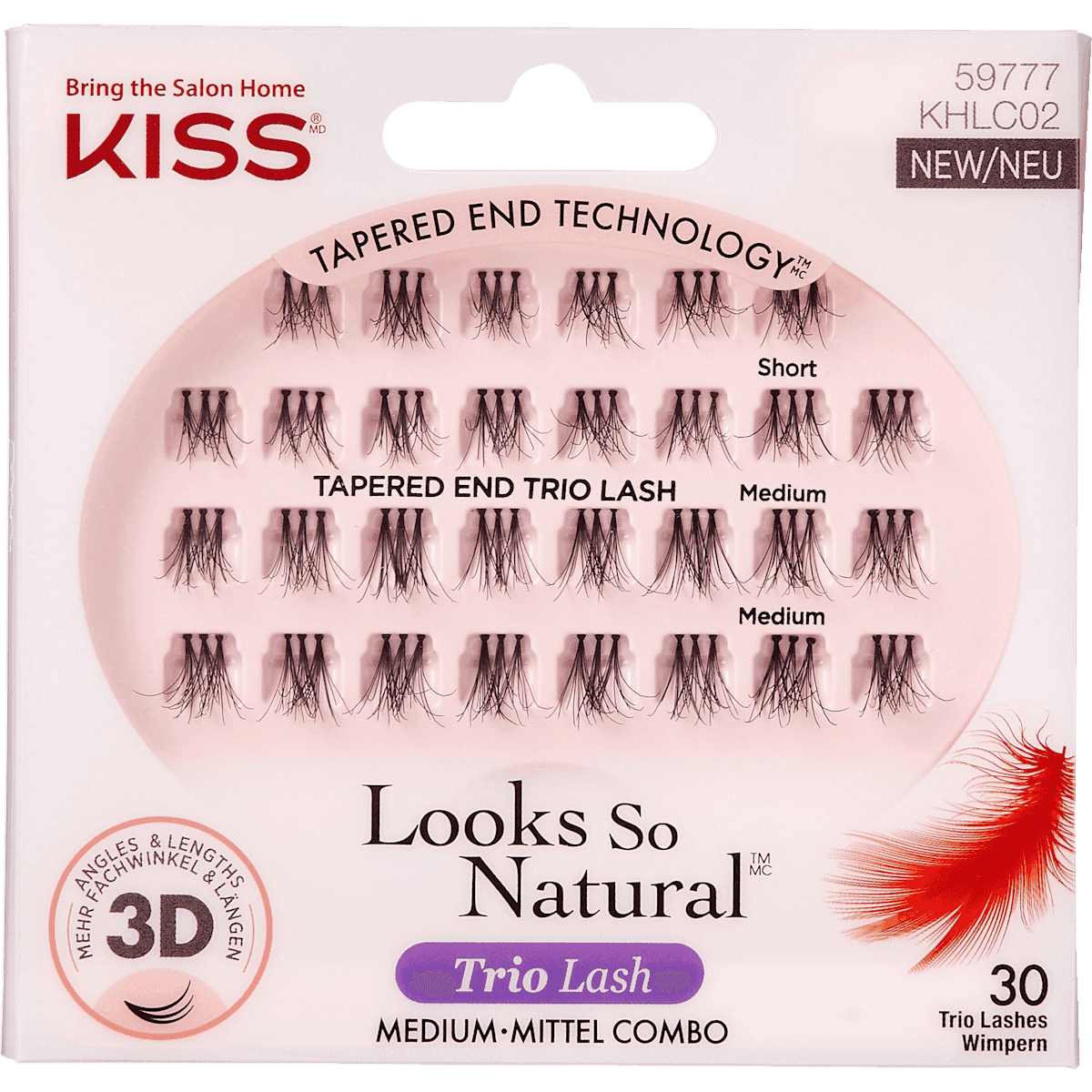KISS Faux cils Looks So Natural Trio Lash, 30 pièces — produit allemand authentique au Maroc