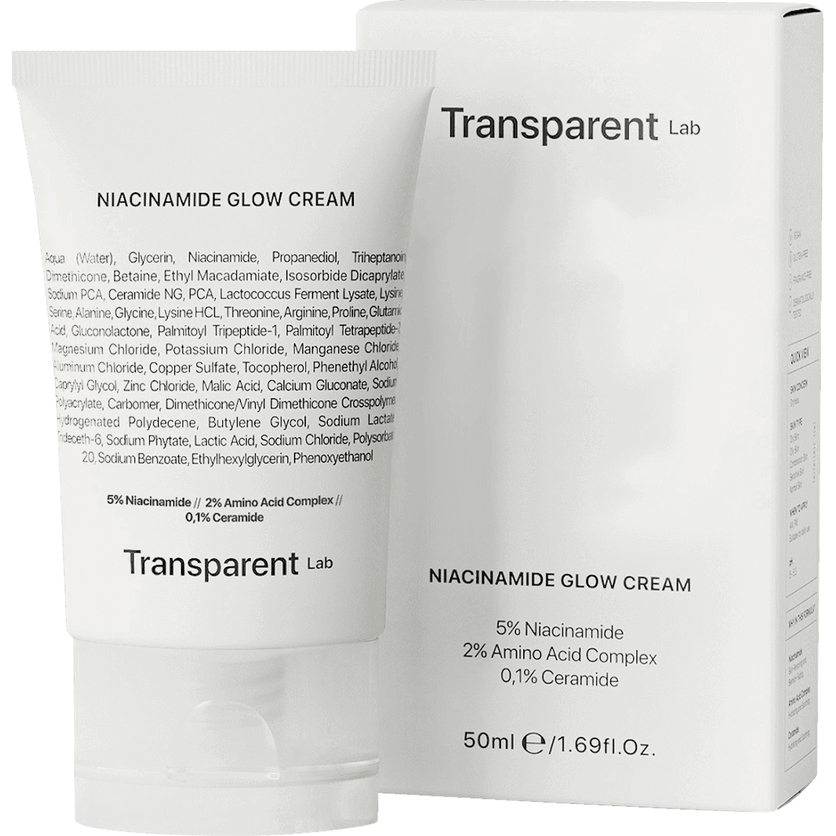 Transparent Lab crème visage Glow Niacinamide, 50 ml — منتج ألماني أصلي في المغرب