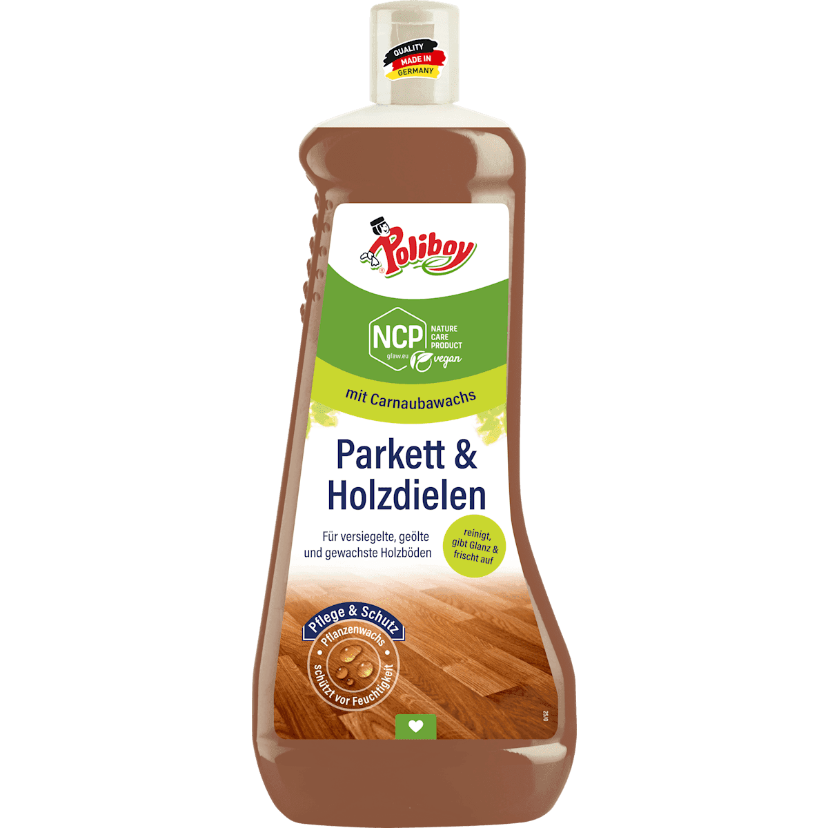 Poliboy Cleanser sol Parkett & Holzdielen, 1 l (Poliboy Bodenreiniger Parkett & Holzdielen, 1 l) — authentic German product in Morocco