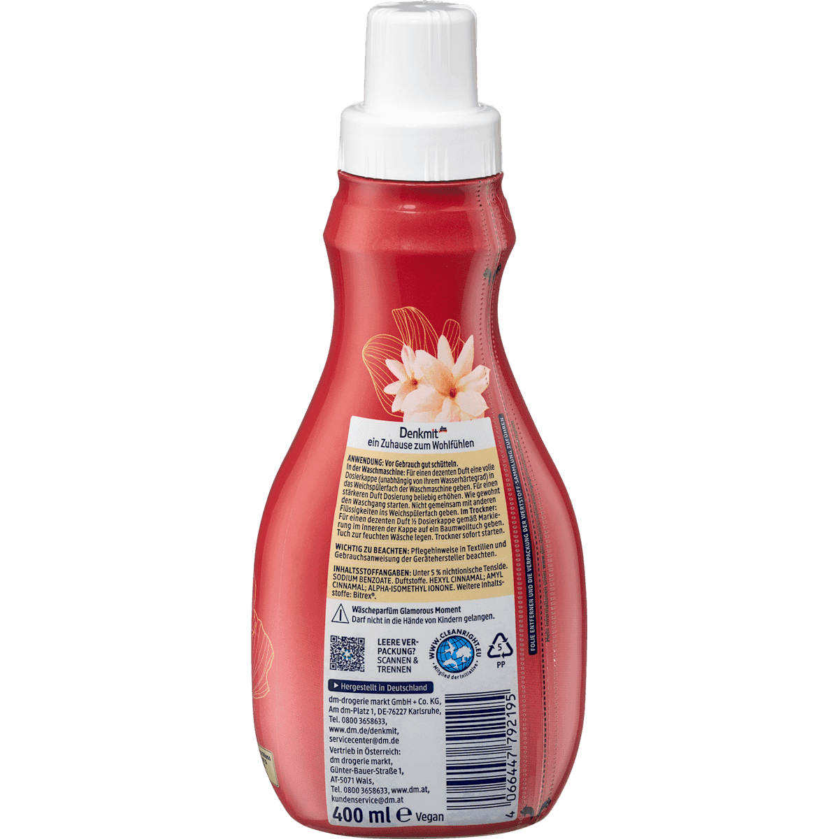 Denkmit Parfum de linge Glamorous Moment, 400 ml (Denkmit Wäscheparfüm Glamorous Moment, 400 ml) — produit allemand authentique au Maroc