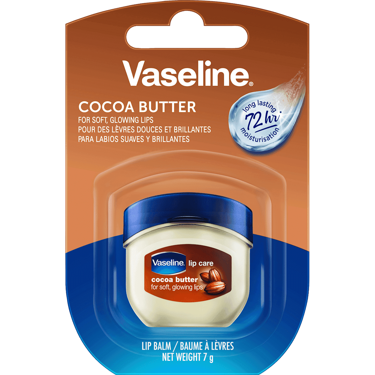 Vaseline Soin des lèvres Cocoa Butter, 7 g — produit allemand authentique au Maroc