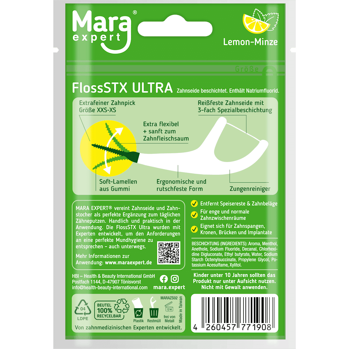 Mara floss picks FlossStx Ultra, 30 pcs (Mara Zahnseidesticks FlossStx Ultra, 30 St) — authentic German product in Morocco