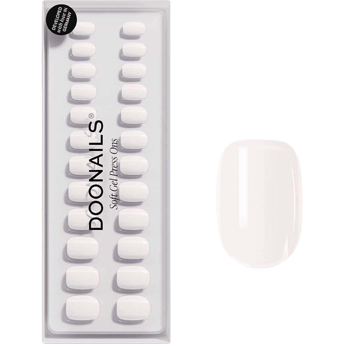 Doonails faux ongles, Soft Gel Press Ons Pillow Talk Extra Short Square, 30 pièces — produit allemand authentique au Maroc