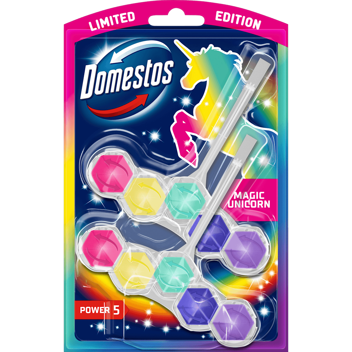 Domestos Bloc WC Magic Unicorn, 2 pièces — produit allemand authentique au Maroc