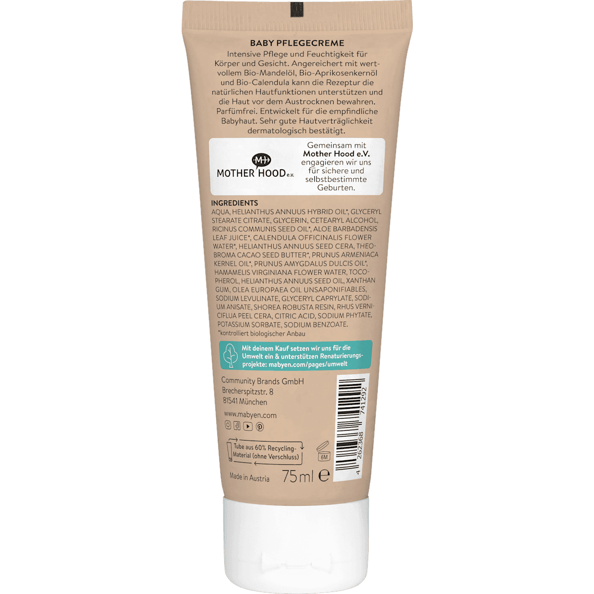 Mabyen Bébé crème de soin, 75 ml (Mabyen Baby Pflegecreme, 75 ml) — produit allemand authentique au Maroc