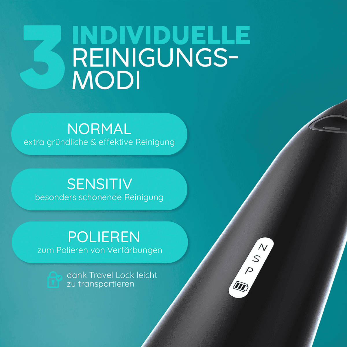 happybrush Brosse à dents sonique Eco Vibe 3+, 1 pièce (happybrush Schallzahnbürste Eco Vibe 3+, 1 St) — produit allemand authentique au Maroc