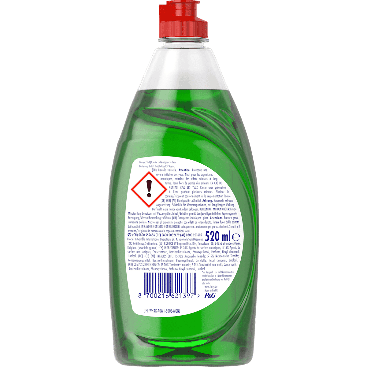 FAIRY Liquide vaisselle Original, 520 ml (FAIRY Spülmittel Original, 520 ml) — produit allemand authentique au Maroc