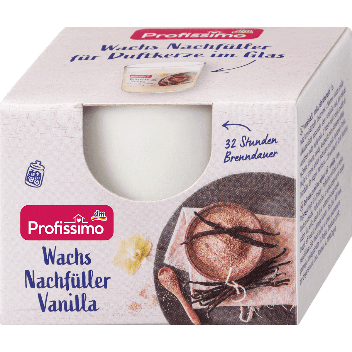 Profissimo Wachs refill for Duftgläser vanilla, 1 pc (Profissimo Wachs Nachfüller für Duftgläser Vanille, 1 St) — authentic German product in Morocco