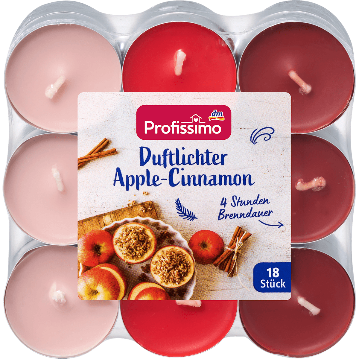 Profissimo Duftlichter apple-Zimt, 18 pcs (Profissimo Duftlichter Apfel-Zimt, 18 St) — authentic German product in Morocco