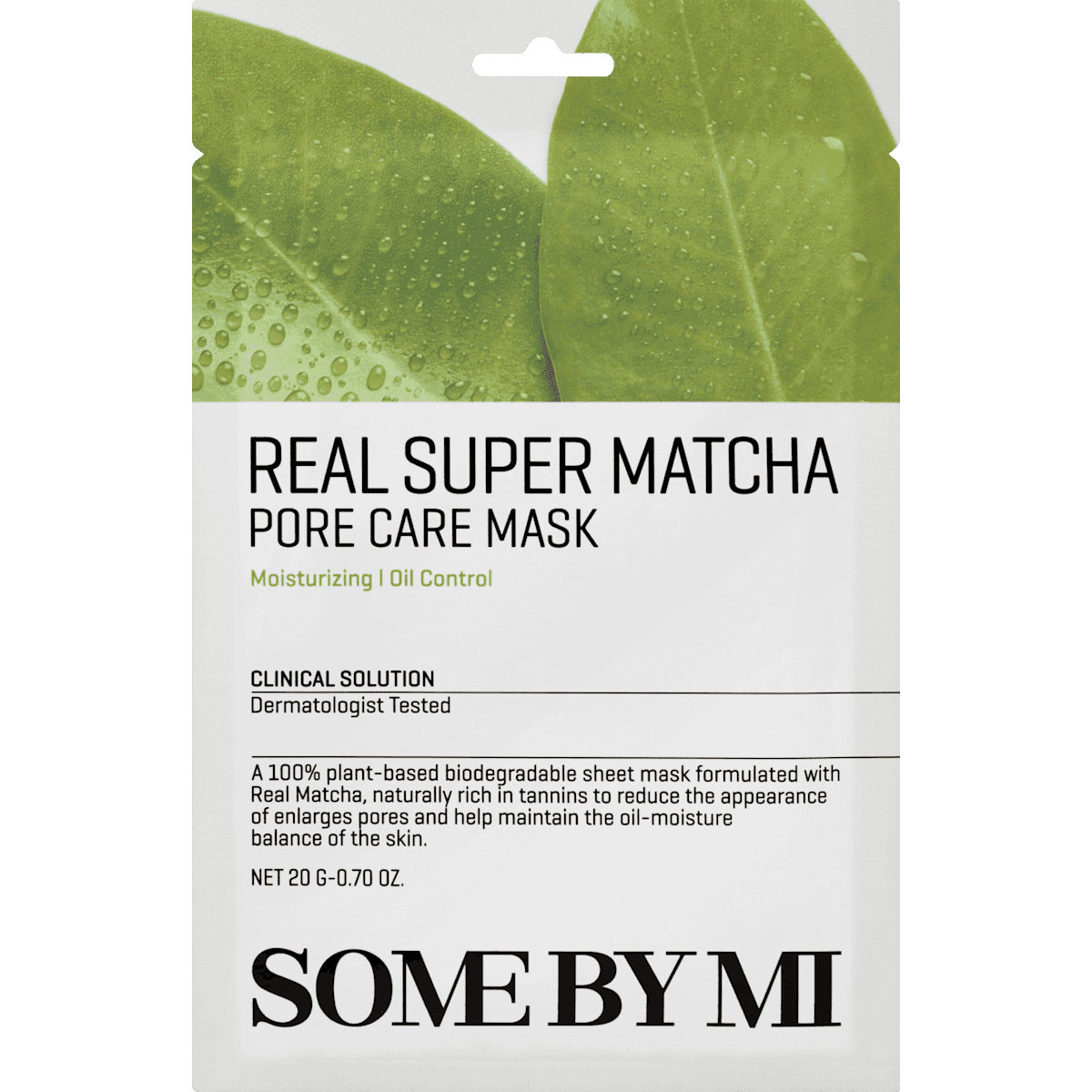 SOME BY MI masque tissu Real Super Matcha Pore Care, 20 g (SOME BY MI Tuchmaske Real Super Matcha Pore Care, 20 g) — produit allemand authentique au Maroc