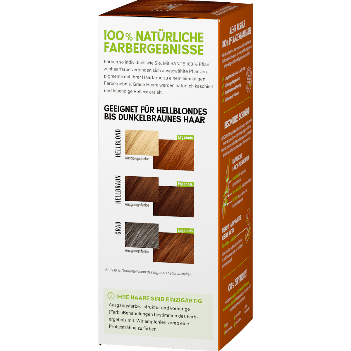 Santé naturally. plant-based hair colour mahogany red, 100 g (Santé naturally. Pflanzenhaarfarbe Mahagonirot, 100 g) — authentic German product in Morocco