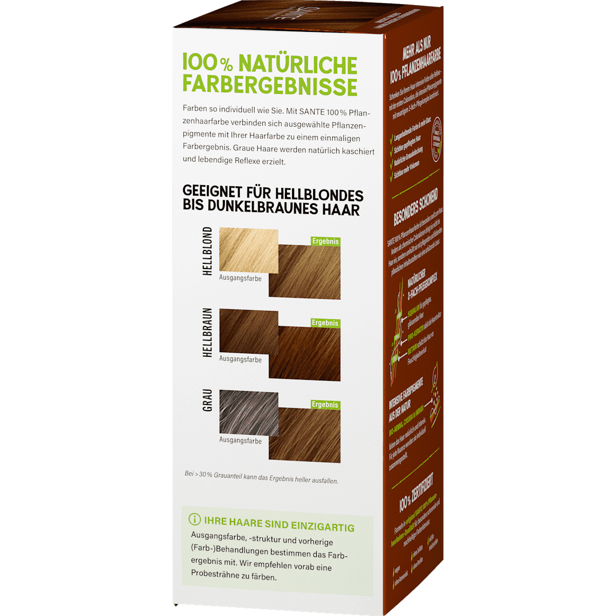 Santé naturally. plant-based hair colour brown, 100 g (Santé naturally. Pflanzenhaarfarbe Maronenbraun, 100 g) — authentic German product in Morocco