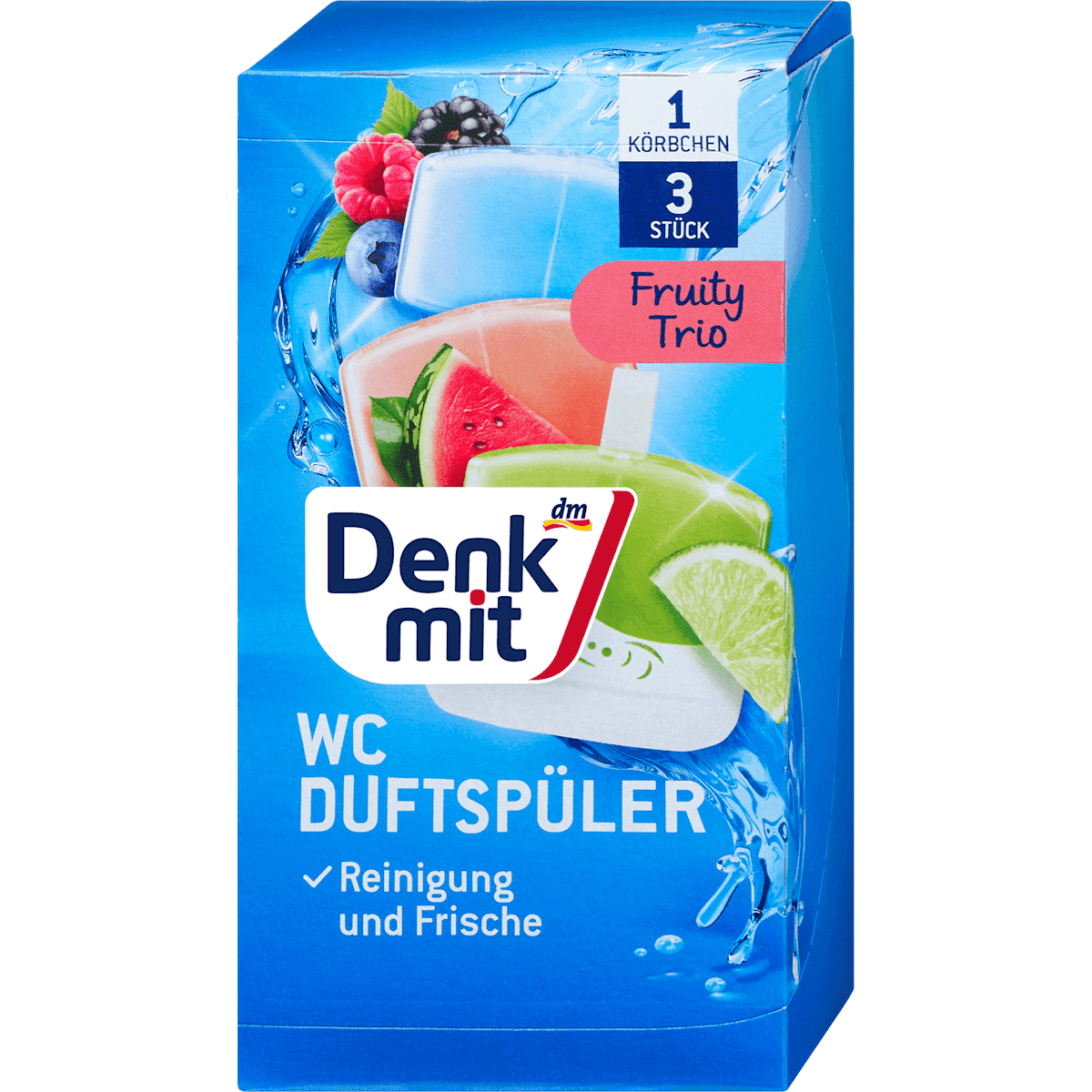 Denkmit Bloc WC parfumé Fruity Trio, 3 pièces — منتج ألماني أصلي في المغرب