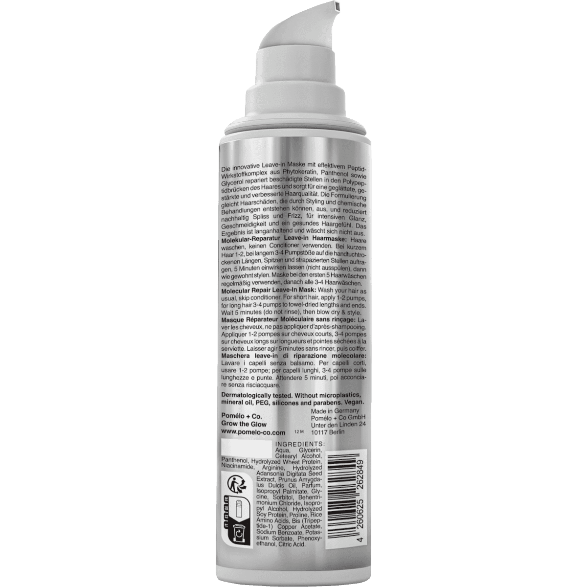 Pomélo + Co. Mask hair Molecular Repair Leave-In Mask, 100 g (Pomélo + Co. Haarmaske Molecular Repair Leave-In Mask, 100 g) — authentic German product in Morocco