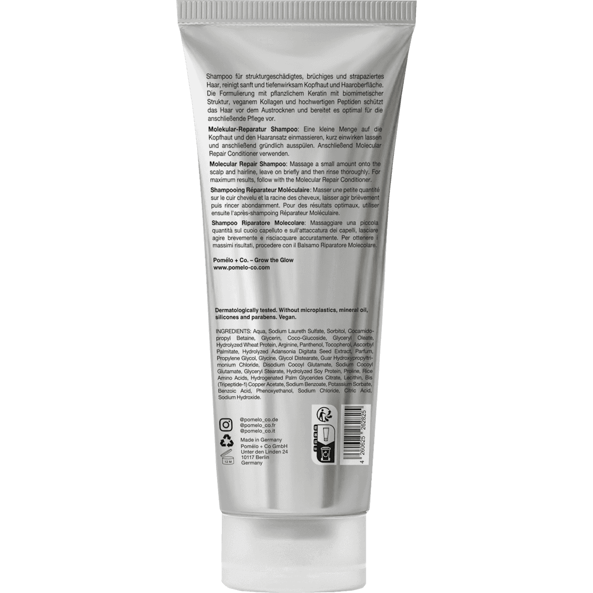 Pomélo + Co. Shampooing Molecular Repair, 200 ml (Pomélo + Co. Shampoo Molecular Repair, 200 ml) — منتج ألماني أصلي في المغرب