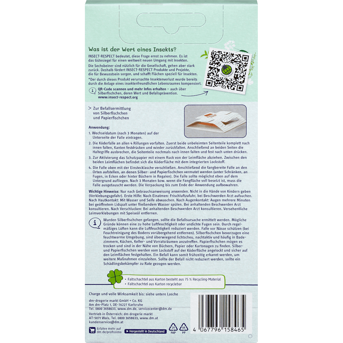 Profissimo Piège anti-poissons d'argent, 3 pcs (Profissimo Silberfischchen-Köderfalle, 3 St) — authentic German product in Morocco