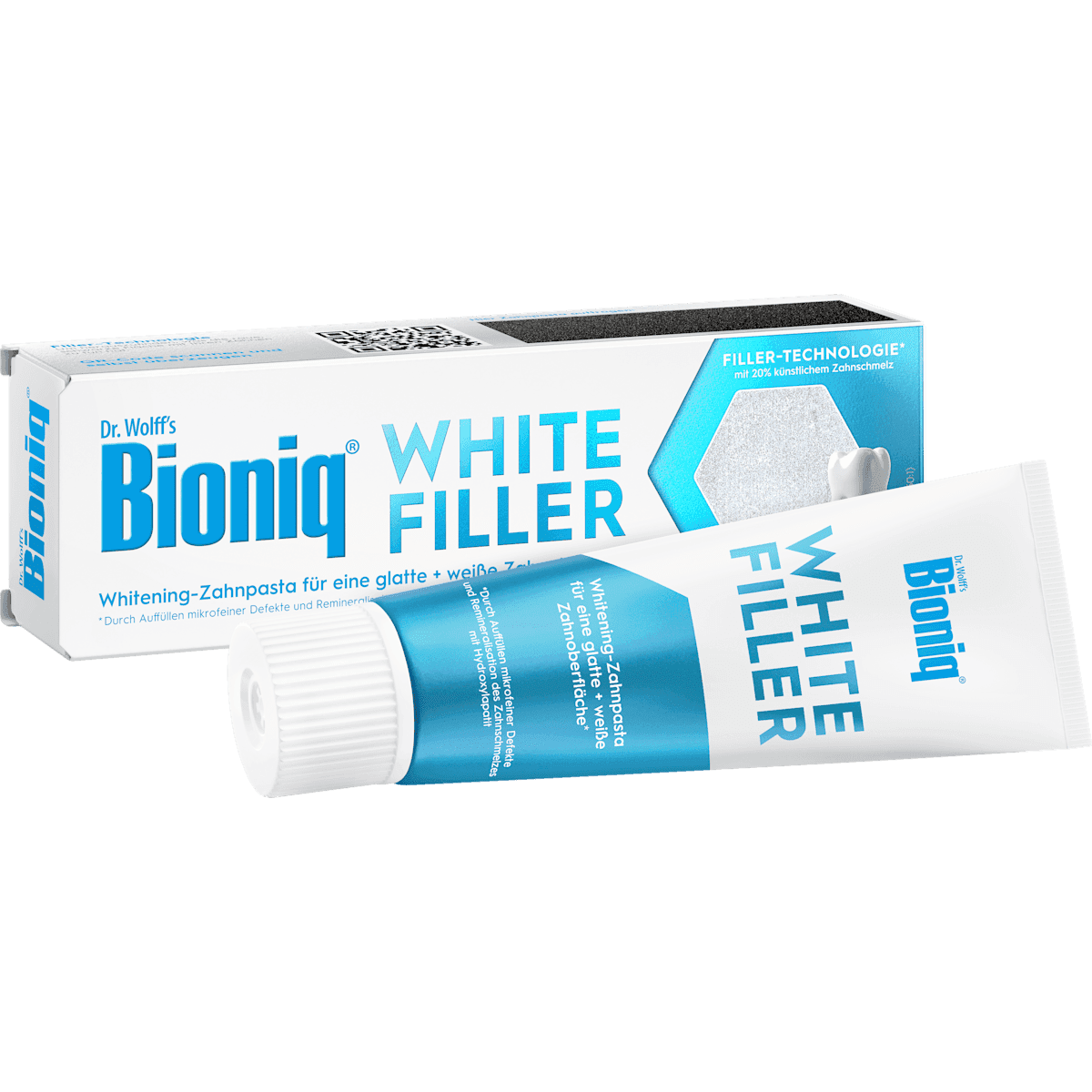 Bioniq® Dentifrice White Filler, 75 ml (Bioniq® Zahnpasta White Filler, 75 ml) — produit allemand authentique au Maroc
