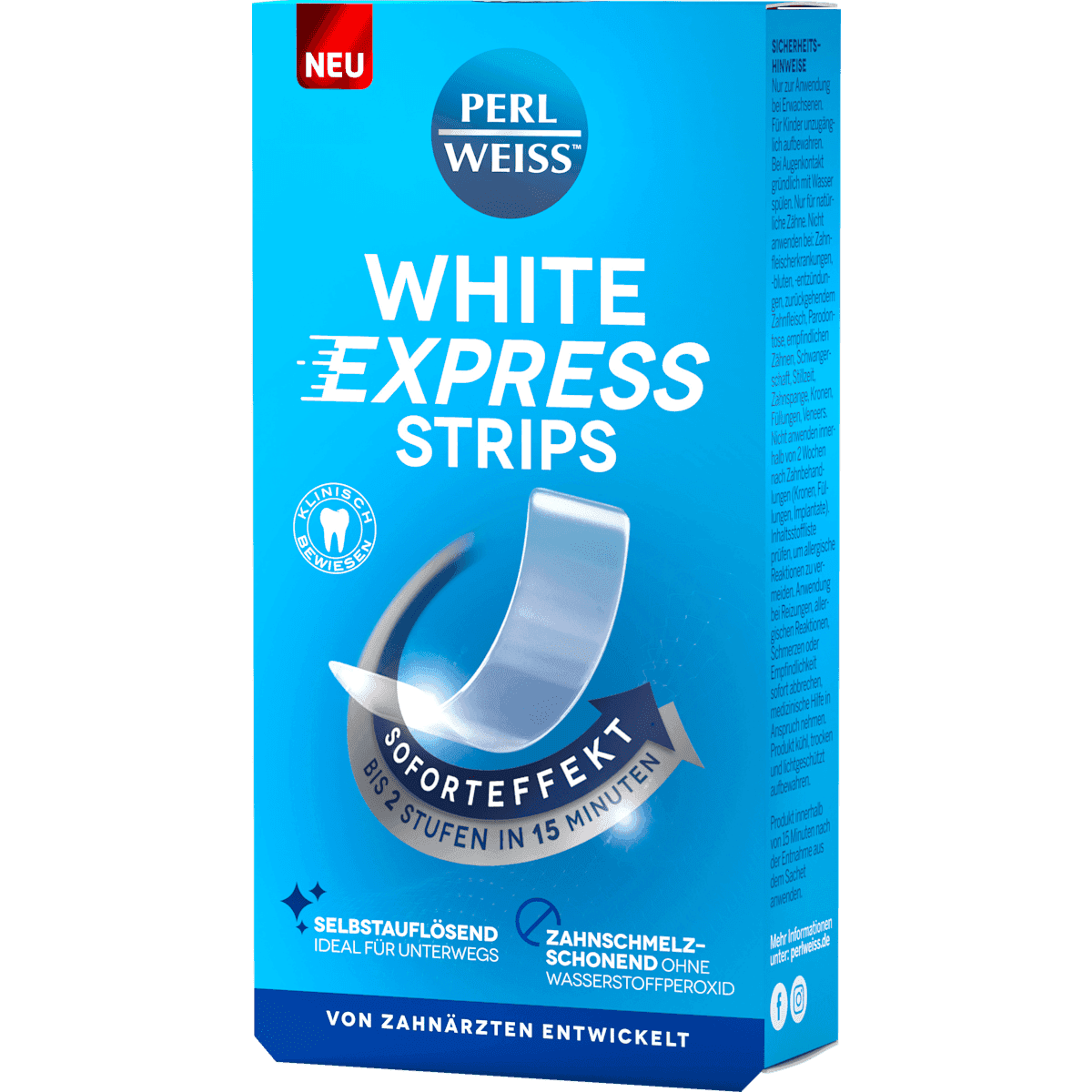 Perlweiss White Strips Express, 4 pcs (Perlweiss White Strips Express, 4 St) — authentic German product in Morocco