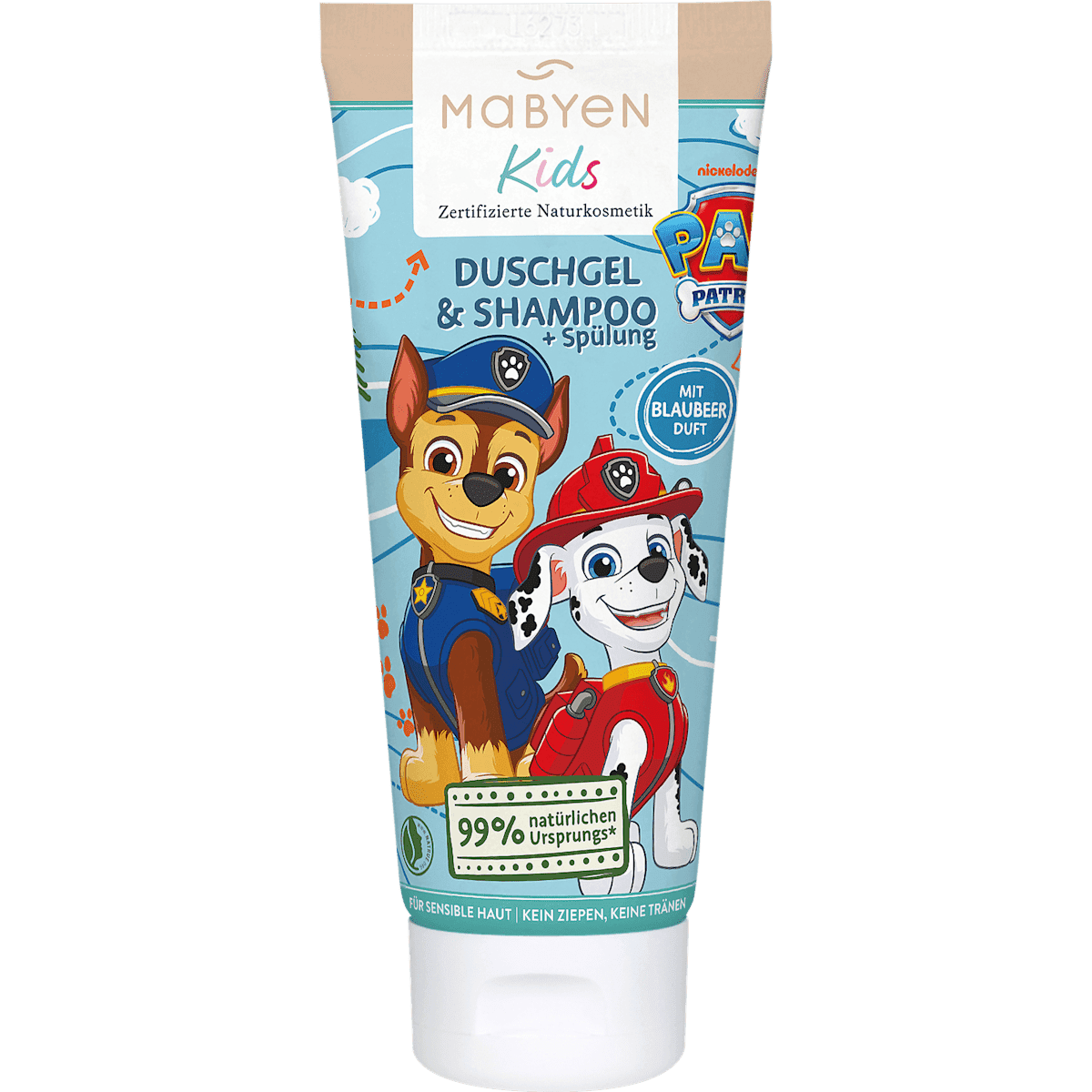 Mabyen Enfant Gel douche, Shampooing & Après-shampooing myrtille Paw Patrol, 180 ml — منتج ألماني أصلي في المغرب