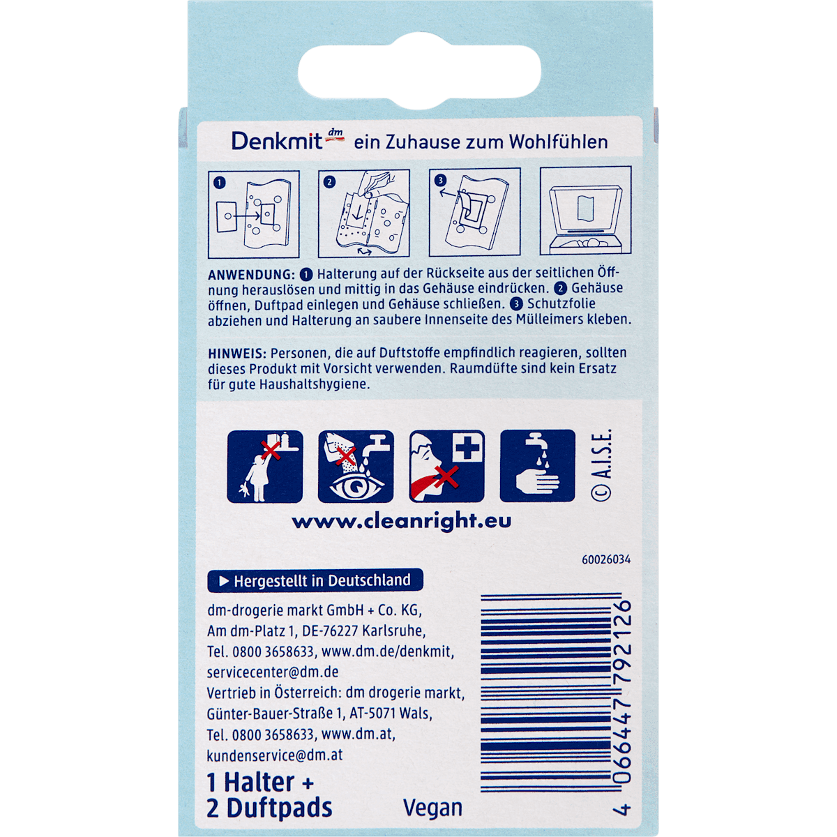 Denkmit Deodorant poubelle Frische Brise, 1 pc (Denkmit Mülleimer-Deo Frische Brise, 1 St) — authentic German product in Morocco