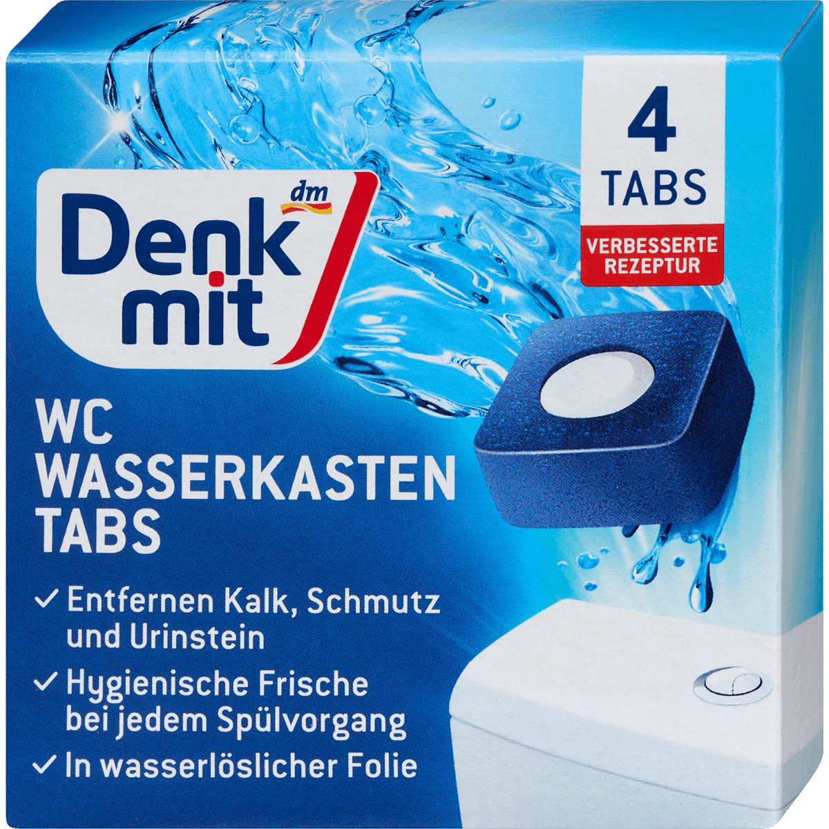 Denkmit Pastilles pour réservoir WC, 4 pièces — منتج ألماني أصلي في المغرب