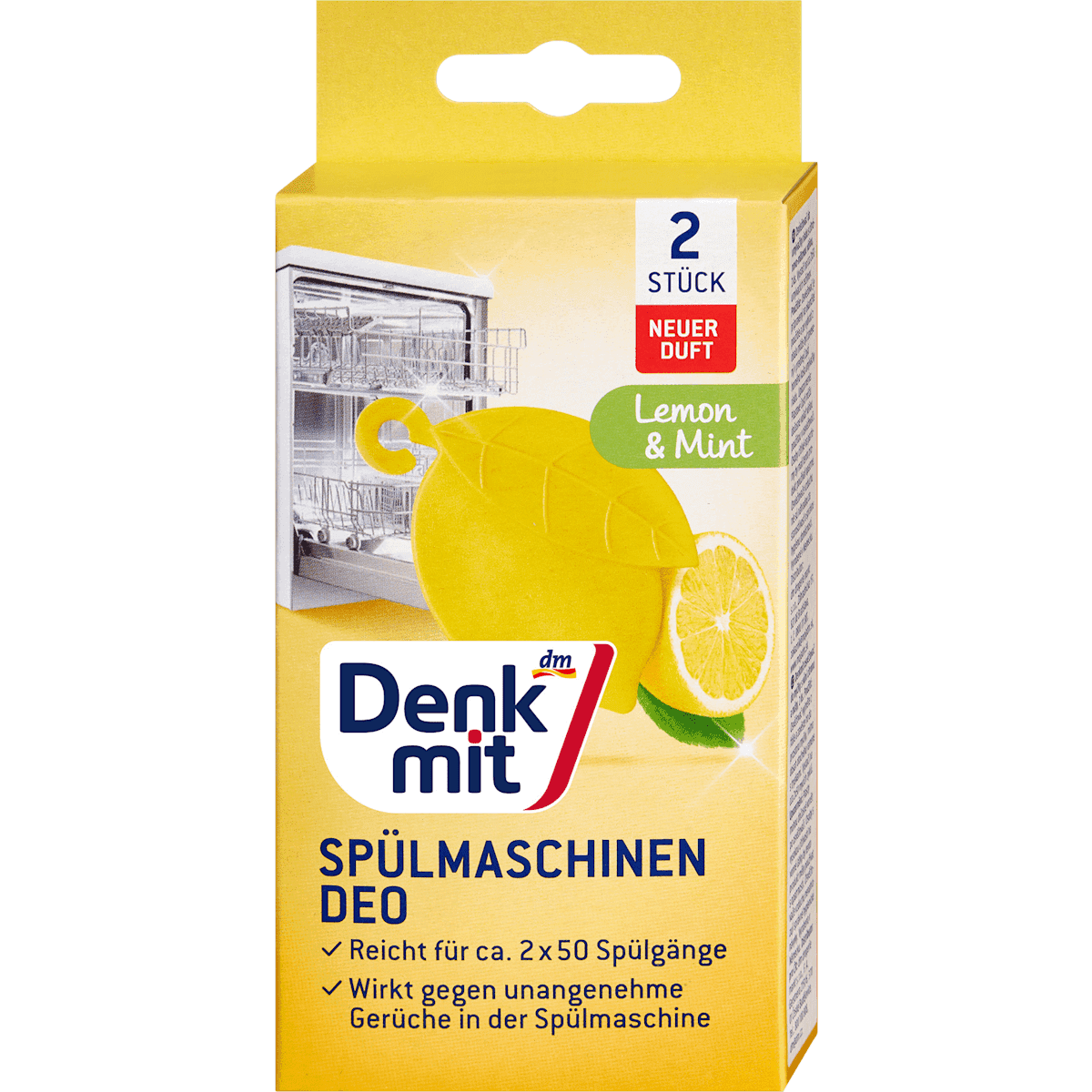 Denkmit Désodorisant lave-vaisselle, Lemon&Mint, 2 pièces — منتج ألماني أصلي في المغرب