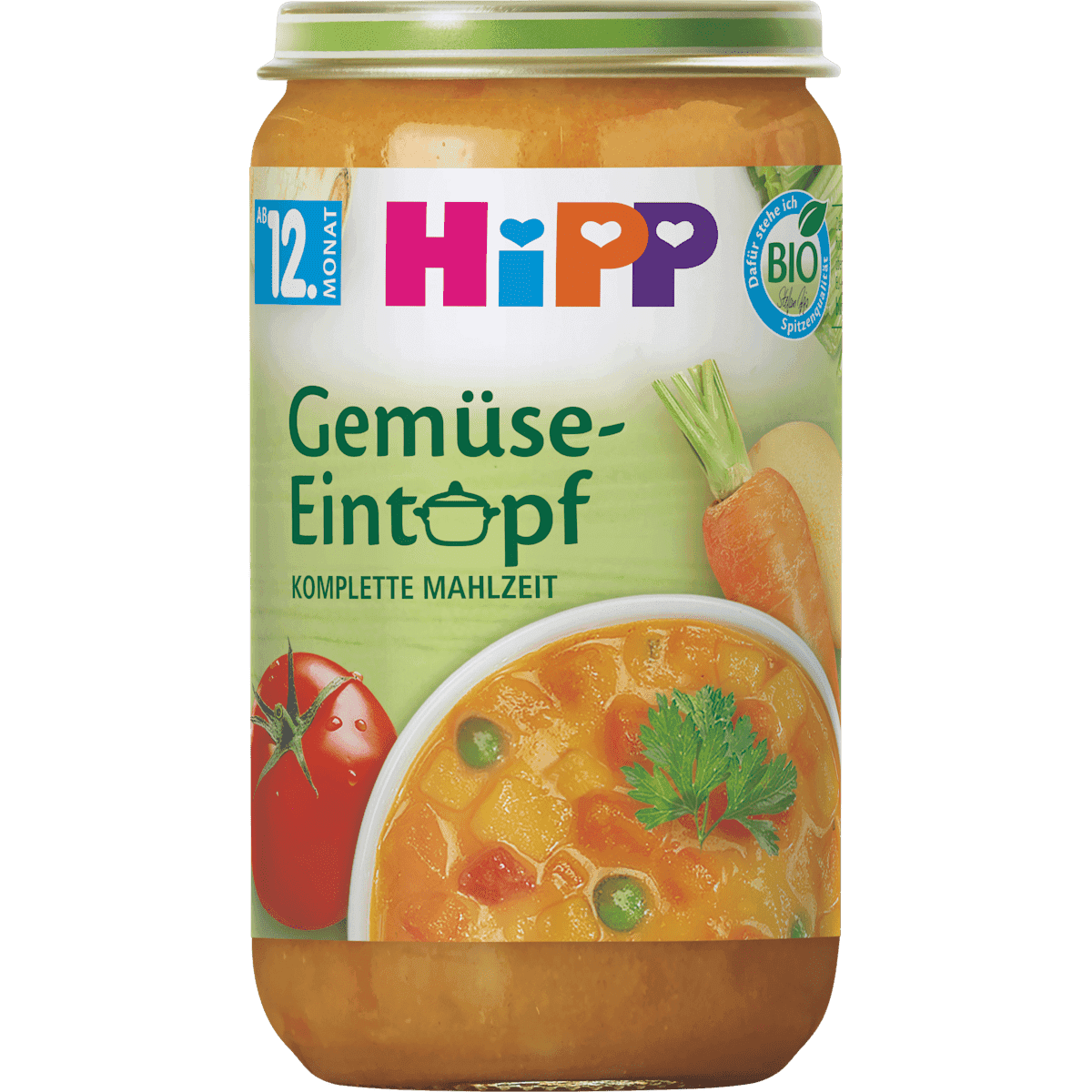 HiPP Petit plat légumes-Eintopf dès 12 mois, 250 g (HiPP Menü Gemüse-Eintopf ab dem 12. Monat, 250 g) — منتج ألماني أصلي في المغرب
