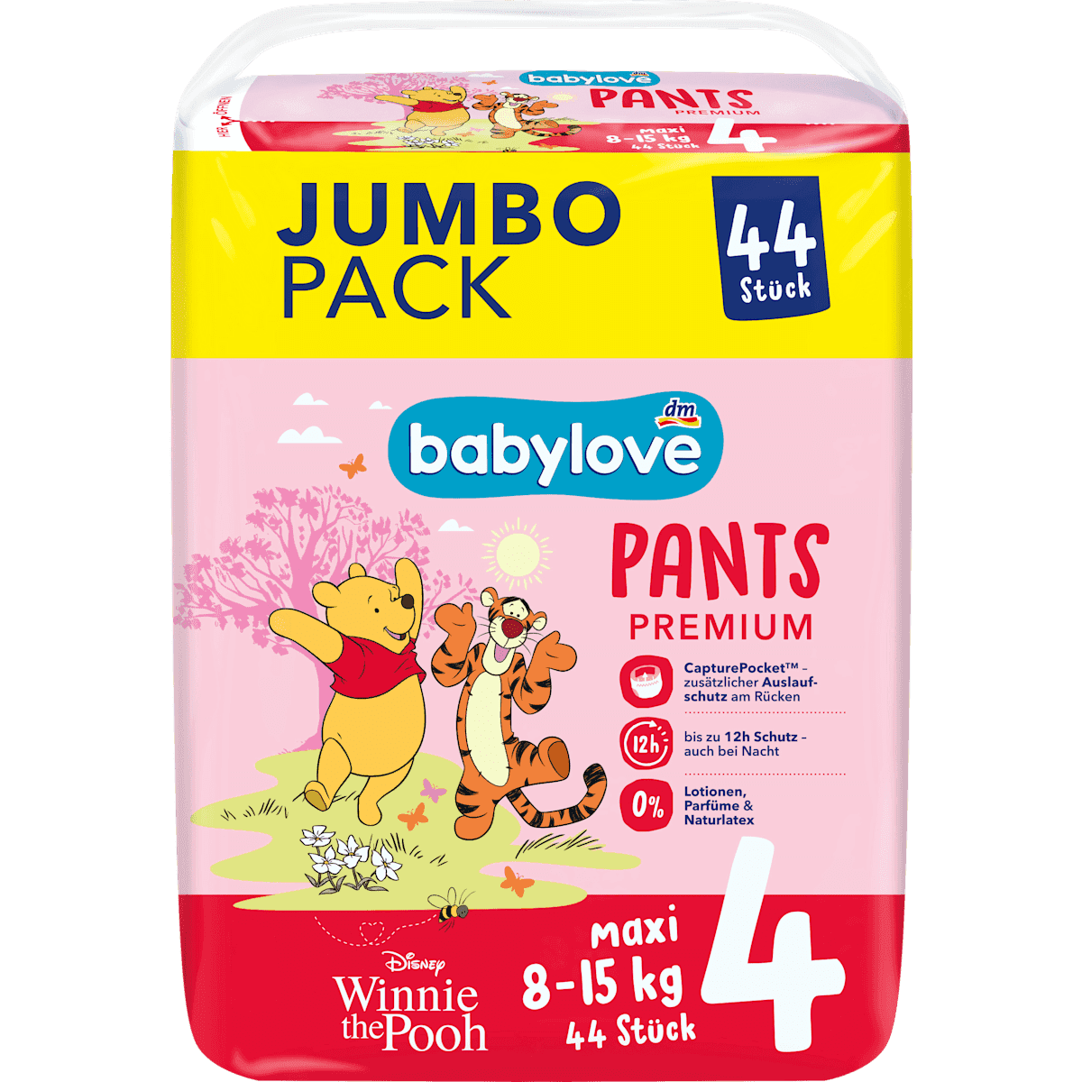 Babylove Bébé Pants Premium Disney taille 4 maxi (8-15 kg), Jumbopack, 44 pièces — produit allemand authentique au Maroc