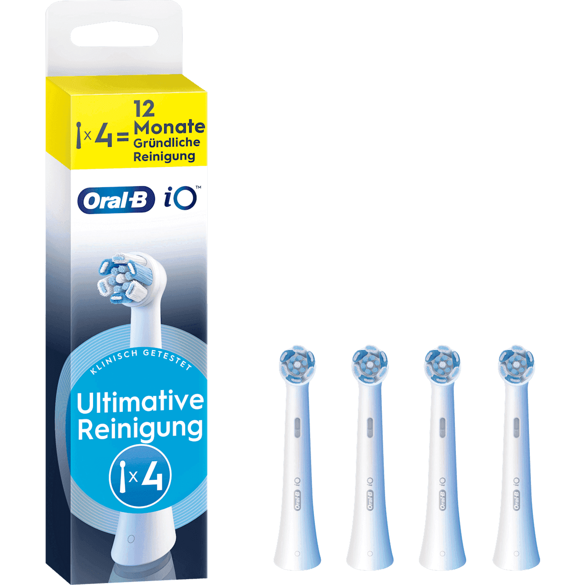 Oral-B Brossette de rechange iO Ultimative Nettoyage blanc, 4 pièces — produit allemand authentique au Maroc