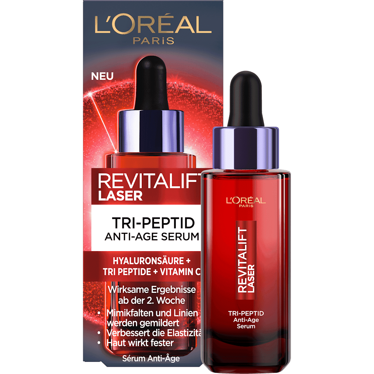 L'ORÉAL PARiS REVITALIFT Anti-Aging Laser Serum avec tri-peptides, Acide hyaluronique et Vitamine C, 30 ml — منتج ألماني أصلي في المغرب