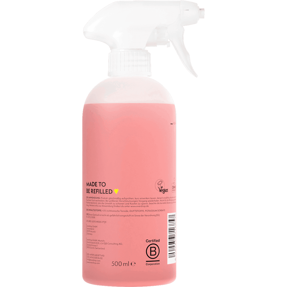 everdrop Cleanser salle bath Grapefruit & Rhabarber, 500 ml (everdrop Badreiniger Grapefruit & Rhabarber, 500 ml) — authentic German product in Morocco