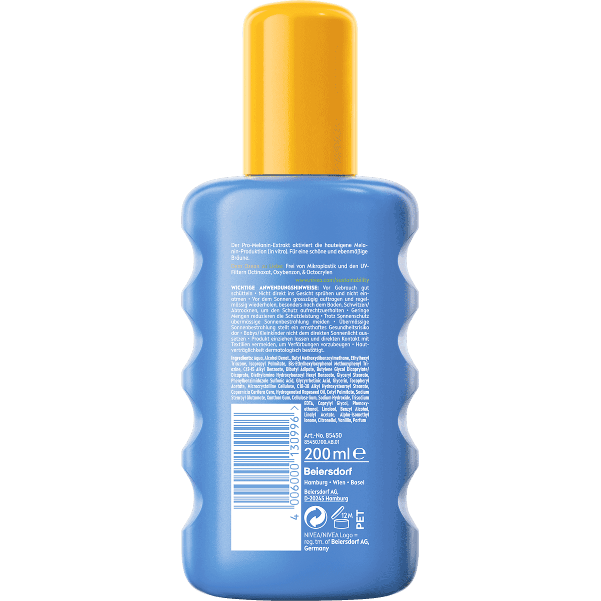 NIVEA SUN Spray solaire Protège & Bronze LSF 50, 200 ml (NIVEA SUN Sonnenspray Schutz & Bräune LSF 50, 200 ml) — produit allemand authentique au Maroc